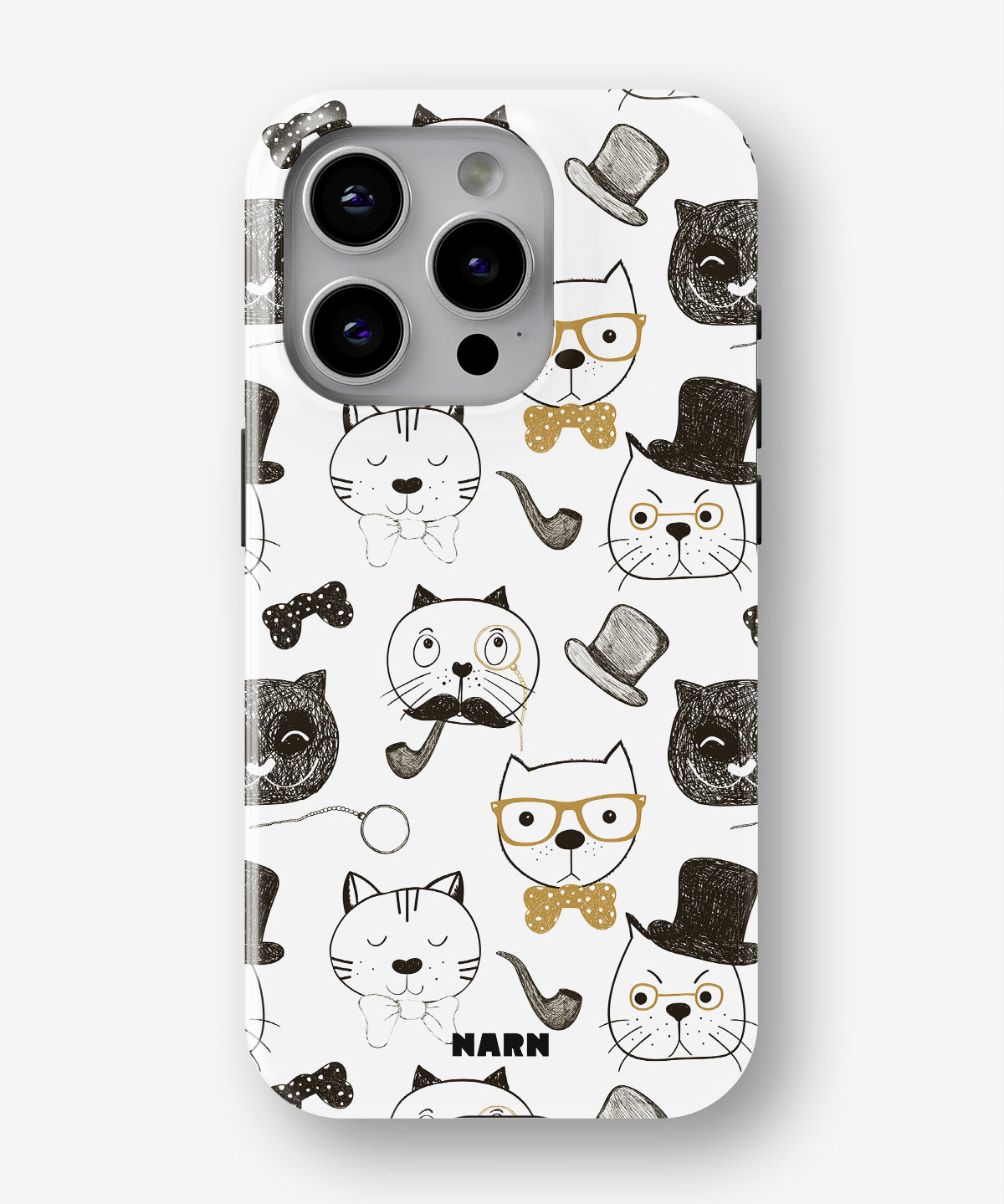 iPhone 13 Pro Max Tough Case – Cartoon Cats - View 1
