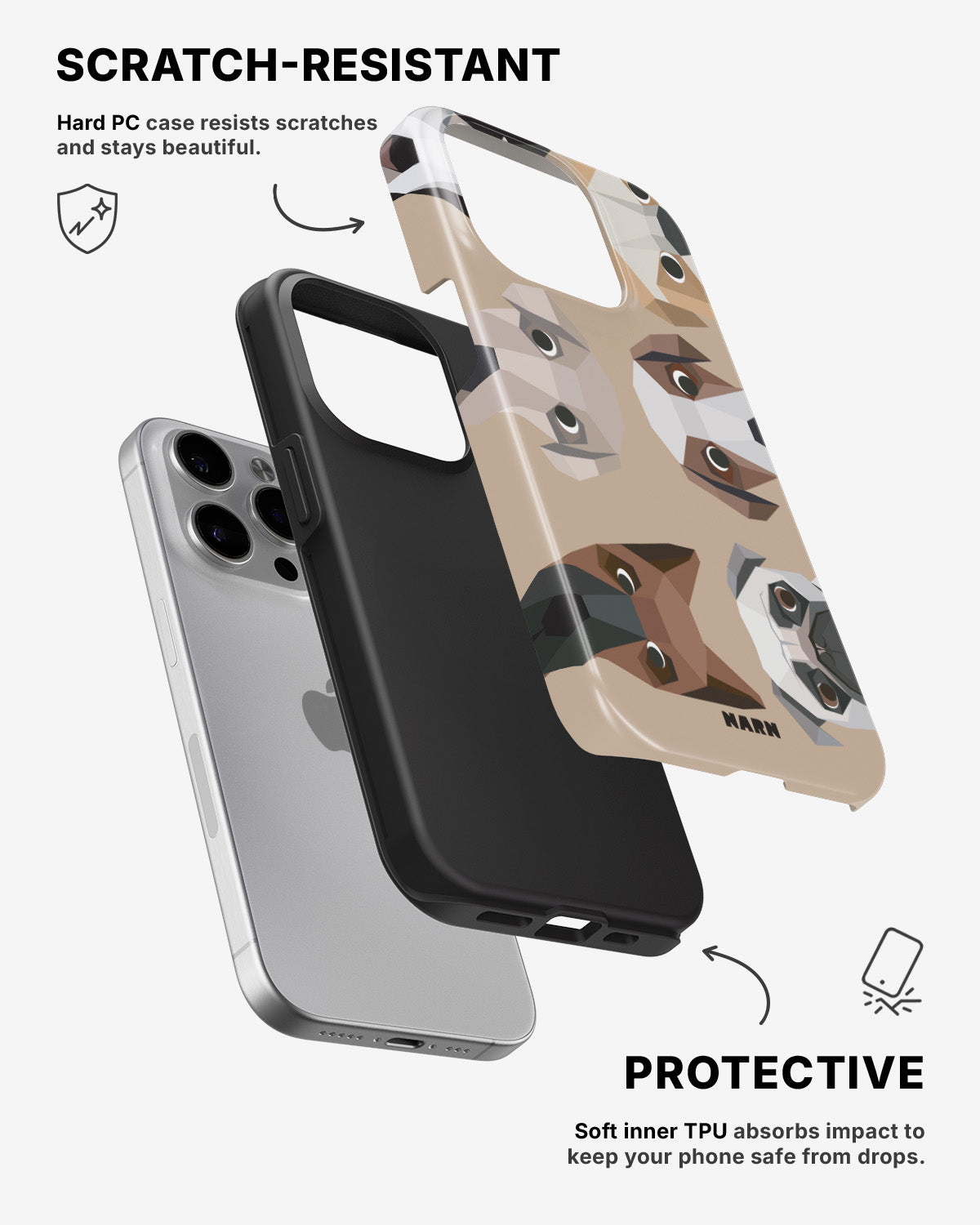 iPhone 13 Pro Max Tough Case – Cute Dogs - View 2