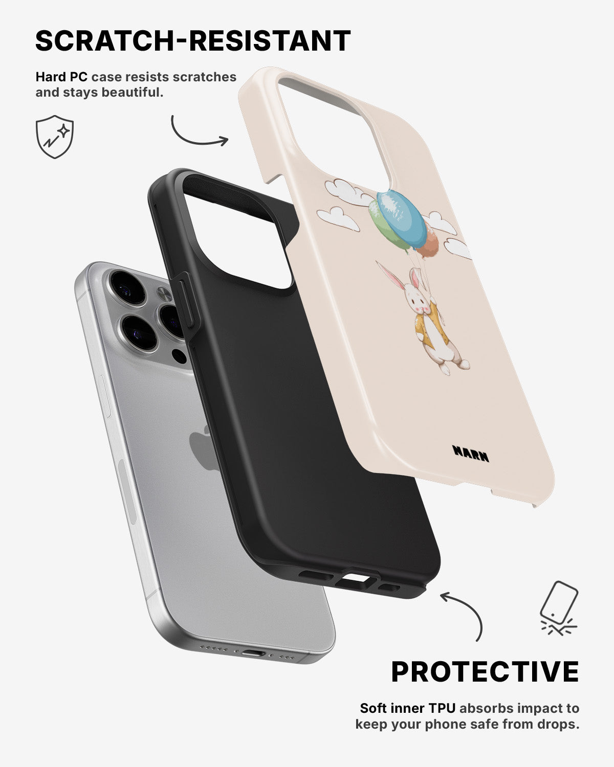 iPhone 13 Pro Max Tough Case – Flying Rabbit - View 2