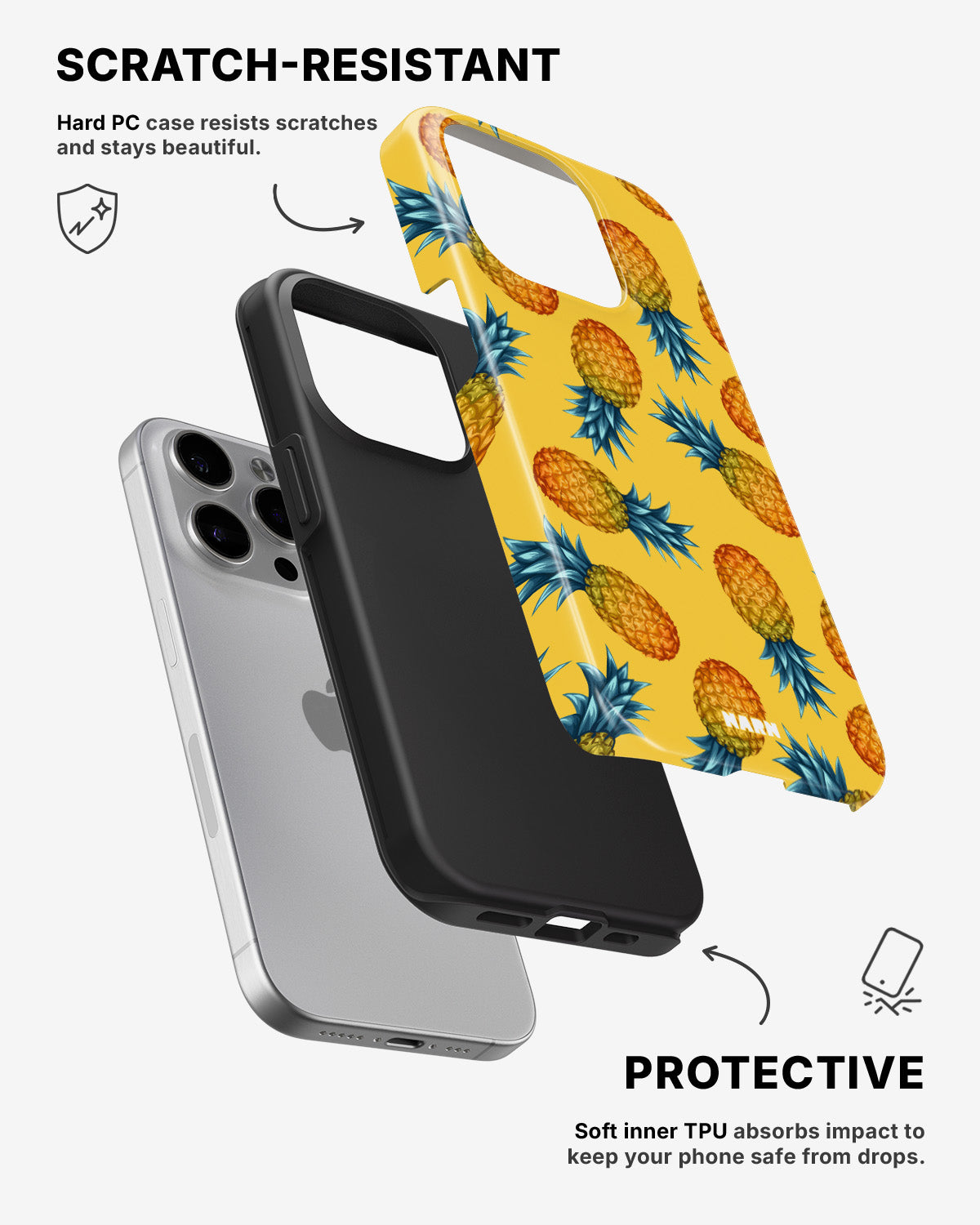 iPhone 13 Pro Max Tough Case – Sunny Pineapple - View 2