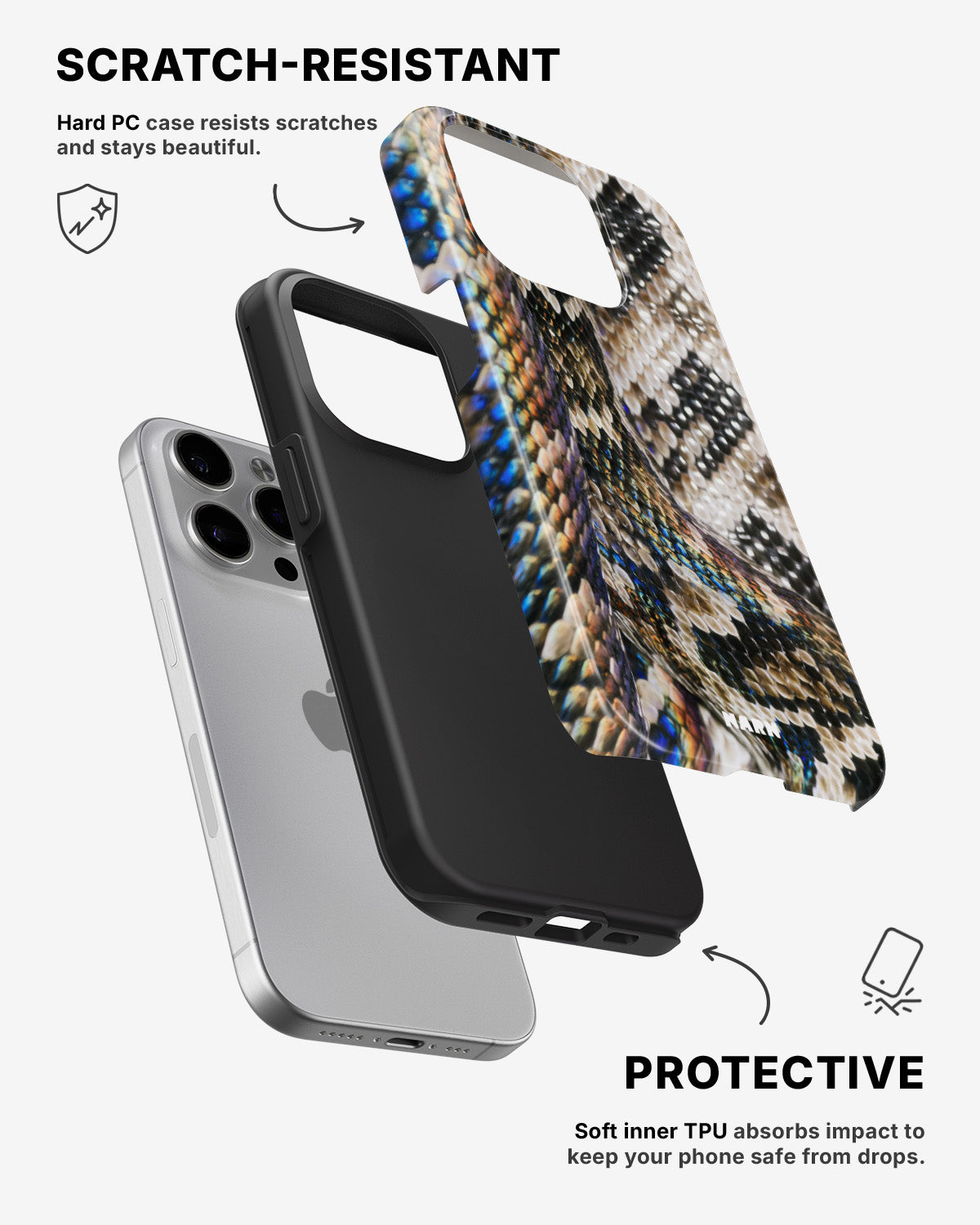 iPhone 13 Pro Max Tough Case – Shining Snakeskin - View 2