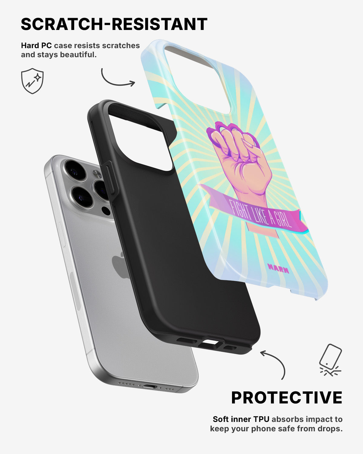 iPhone 13 Pro Max Tough Case – Fight Like A Girl - View 2