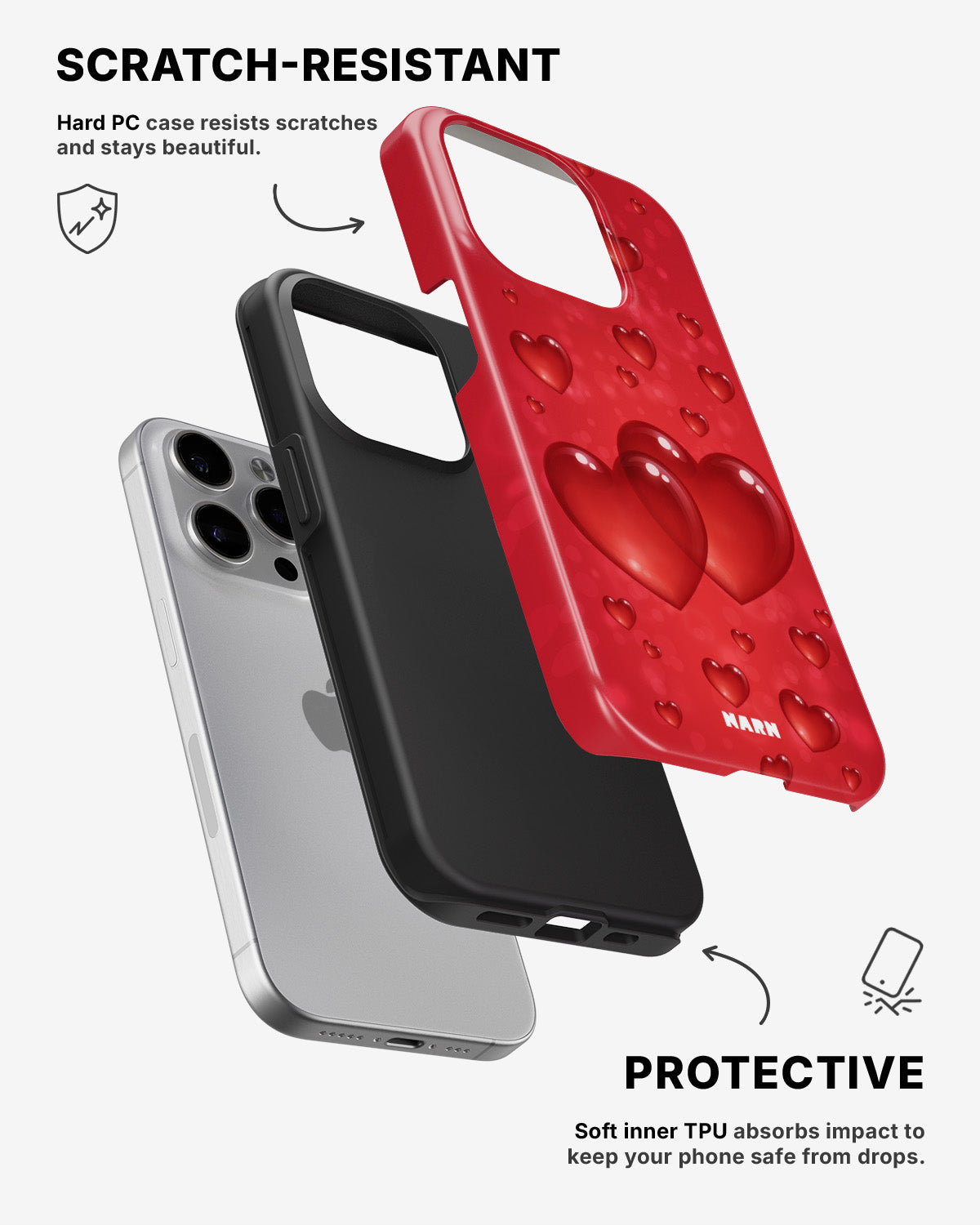 iPhone 13 Pro Max Tough Case – Red Romance - View 2