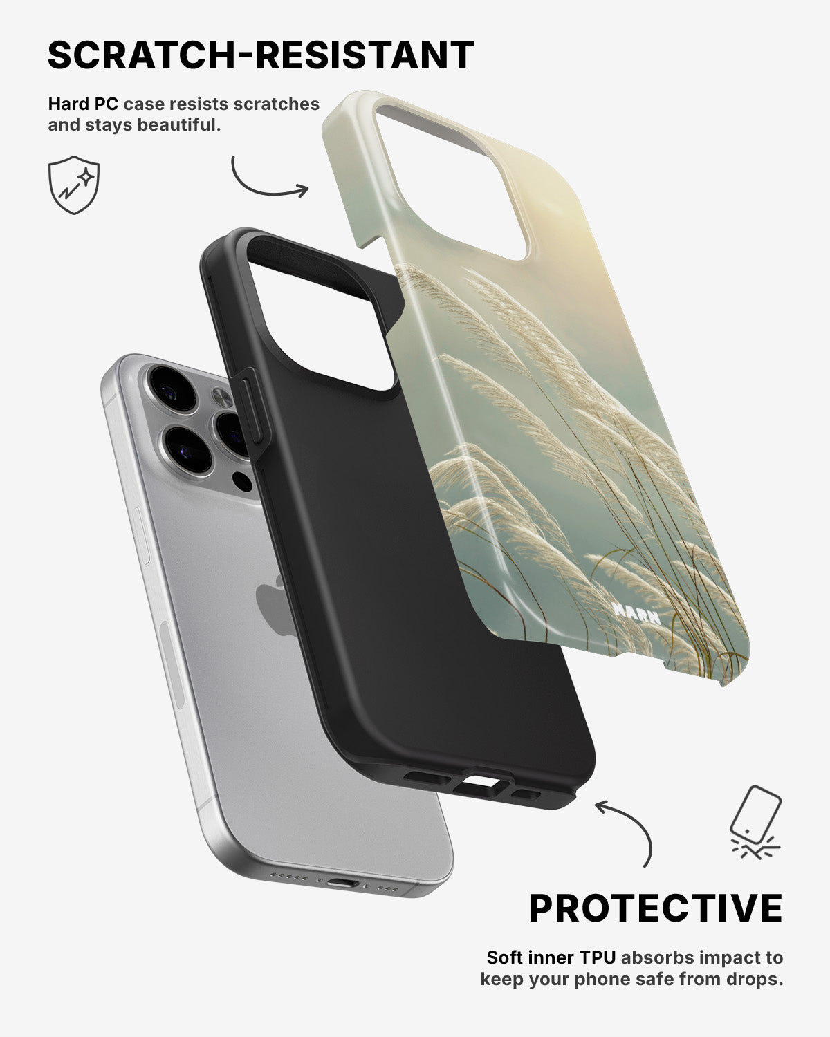 iPhone 13 Pro Max Tough Case – Windy Pampas - View 2