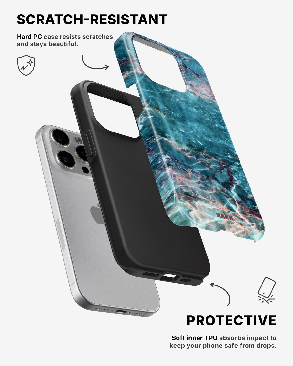 iPhone 13 Pro Max Tough Case – Icy Marble - View 2