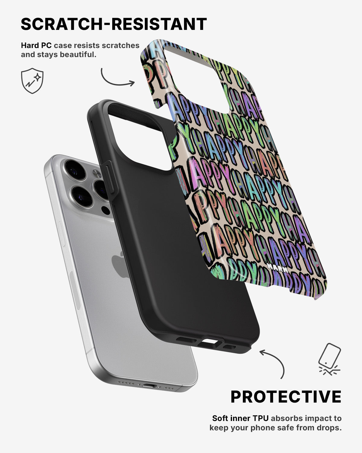 iPhone 13 Pro Max Tough Case – Happy - View 2