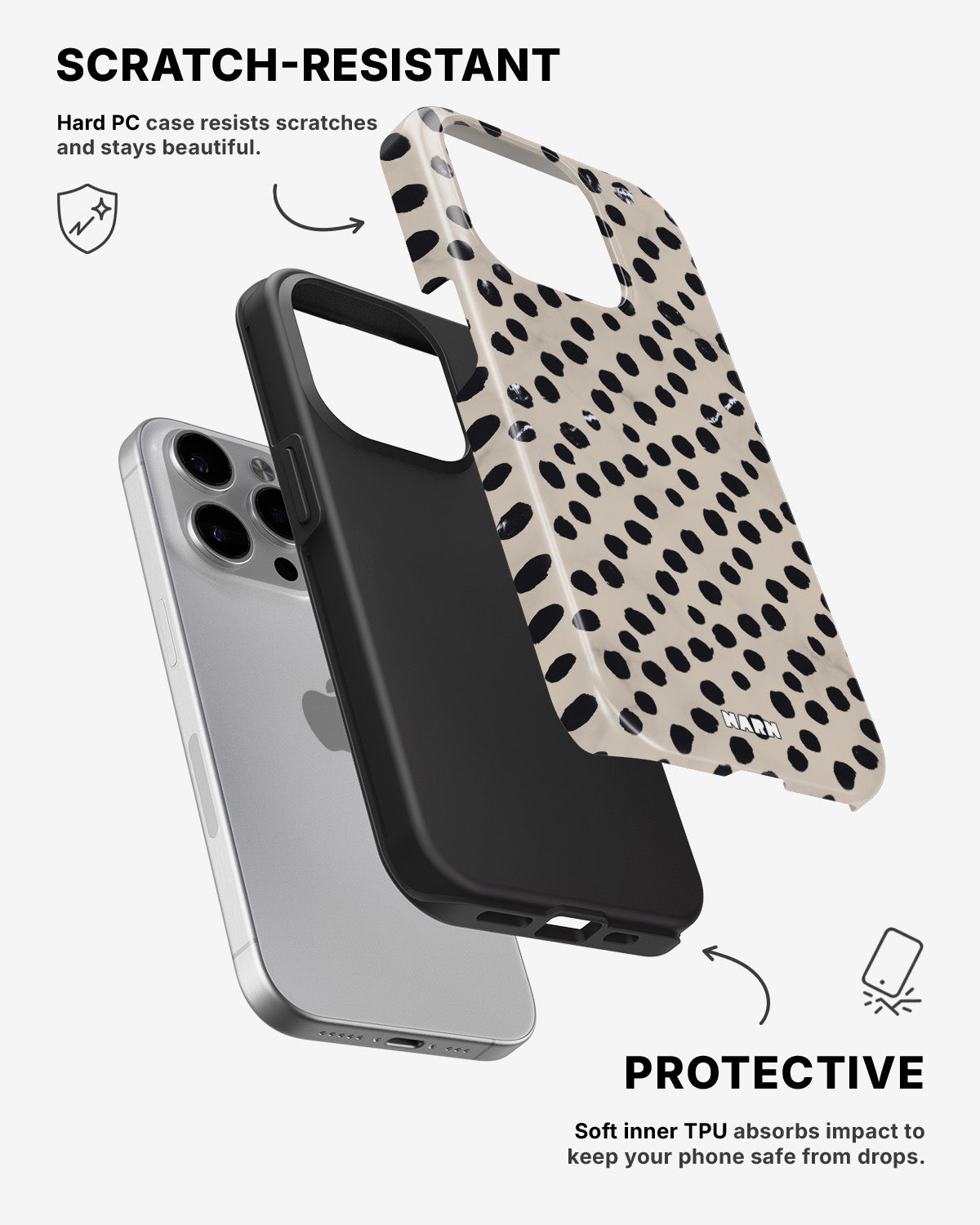 iPhone 13 Pro Max Tough Case – Marble Dots - View 2