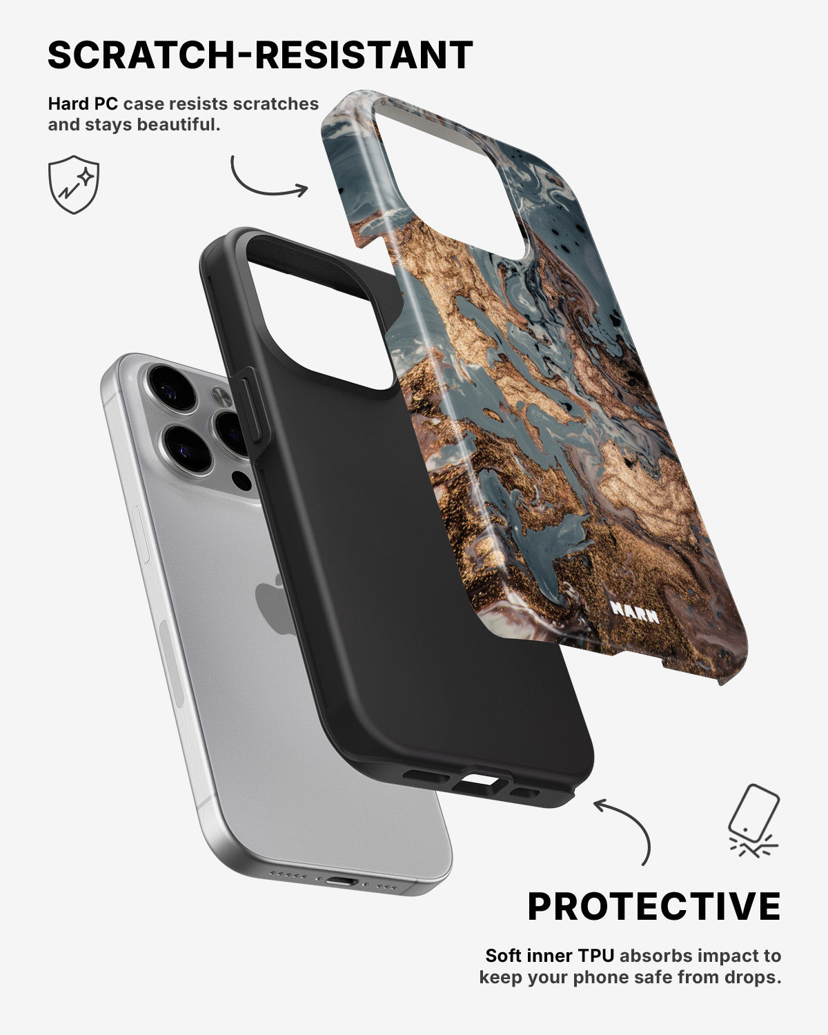 iPhone 13 Pro Max Tough Case – Molten Gold - View 2
