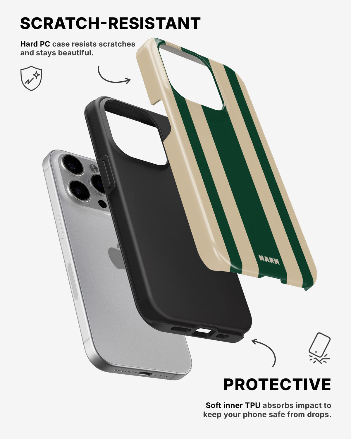iPhone 13 Pro Max Tough Case – Vert Stripe - View 2