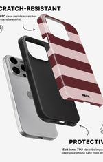 iPhone 13 Pro Max Tough Case – Cranberry Stripe - View 2