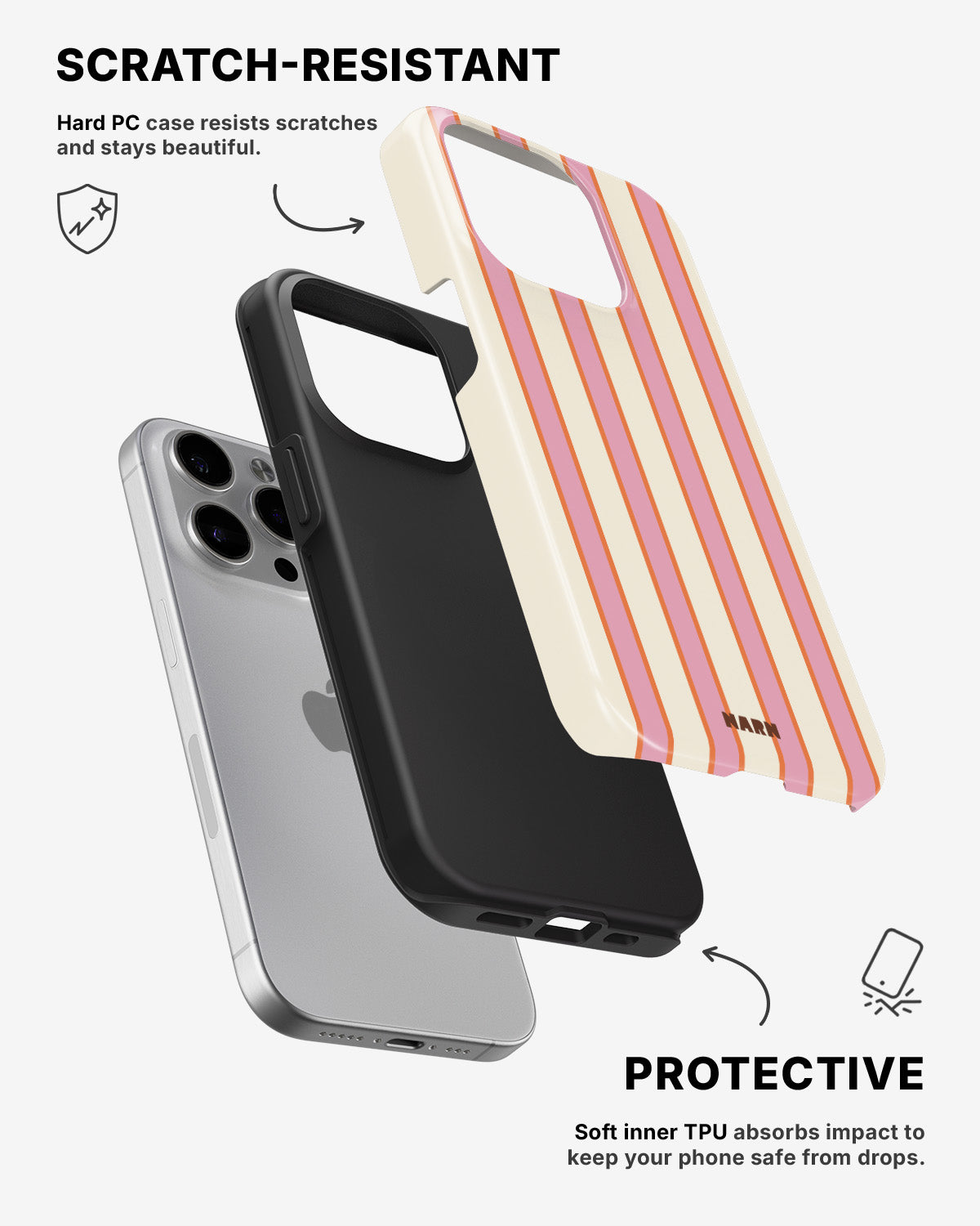 iPhone 13 Pro Max Tough Case – Sweet Stripe - View 2