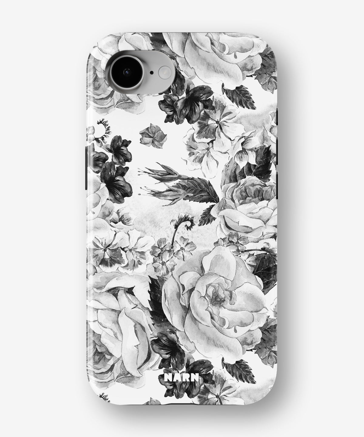 iPhone SE (2020/2022) Tough Case – Black & White Bloom - View 1