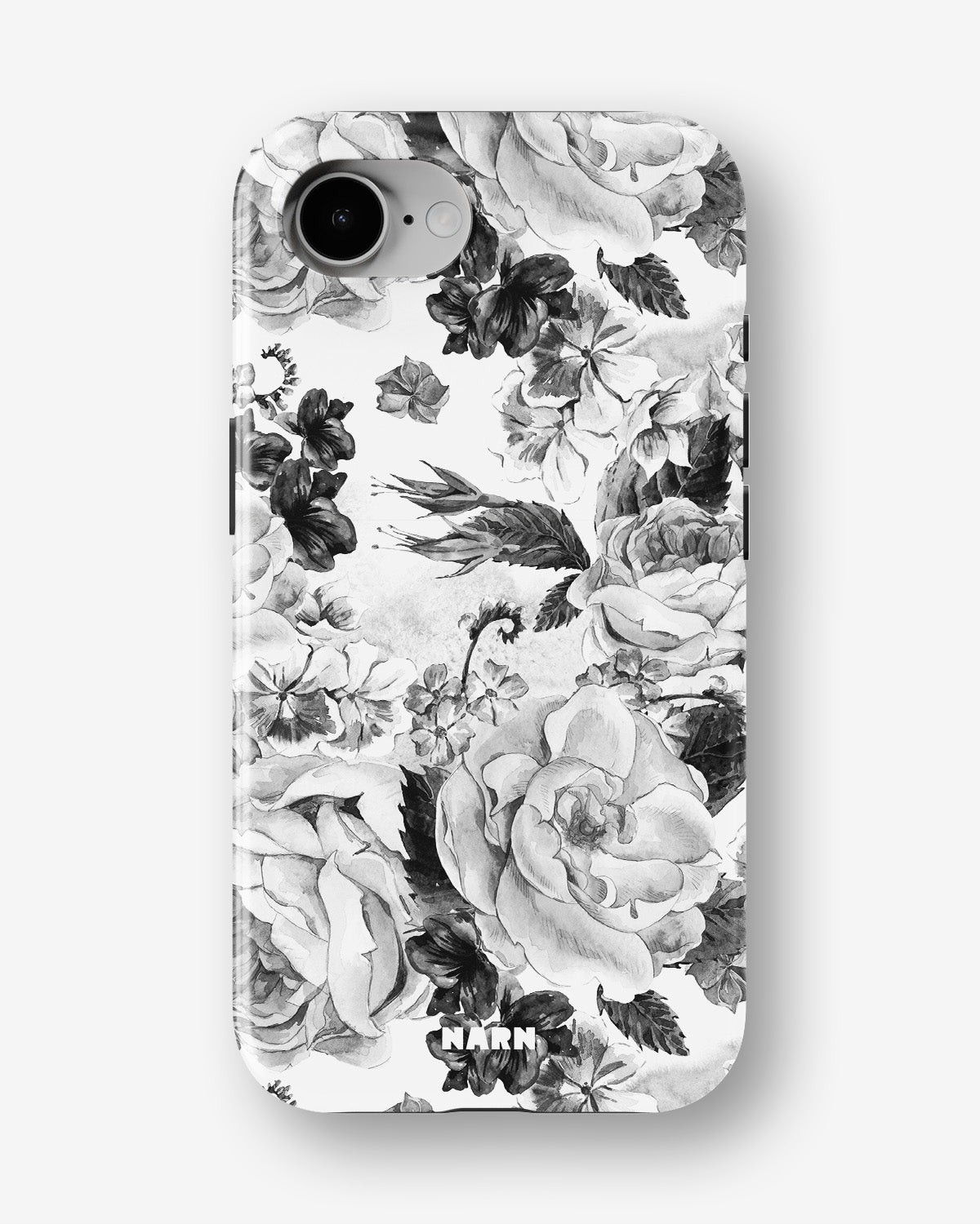 iPhone SE (2020/2022) Tough Case – Black & White Bloom - View 1