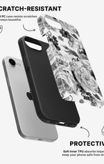 iPhone SE (2020/2022) Tough Case – Black & White Bloom - View 2