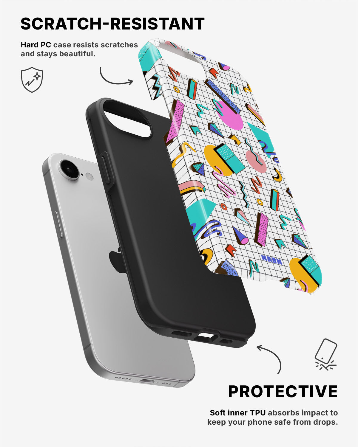 iPhone SE (2020/2022) Tough Case – 80s Memphis - View 2