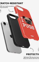 iPhone SE (2020/2022) Tough Case – I Love Pugs - View 2