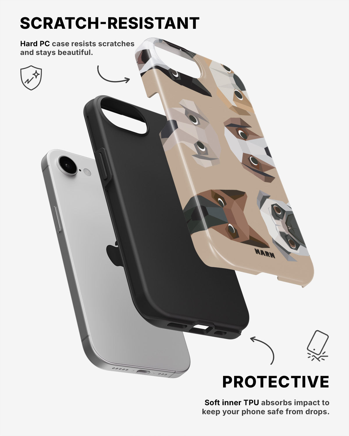iPhone SE (2020/2022) Tough Case – Cute Dogs - View 2