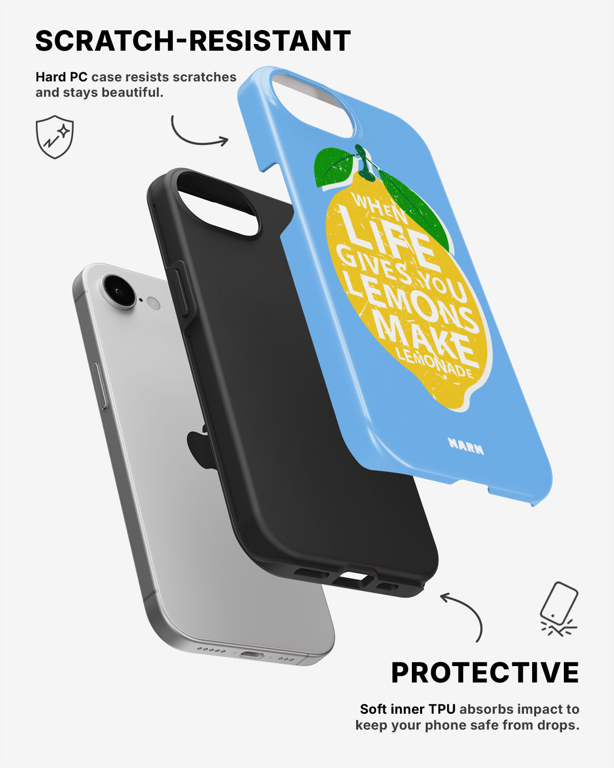 iPhone SE (2020/2022) Tough Case – Lemon Quote - View 2