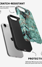 iPhone SE (2020/2022) Tough Case – Green Marble - View 2