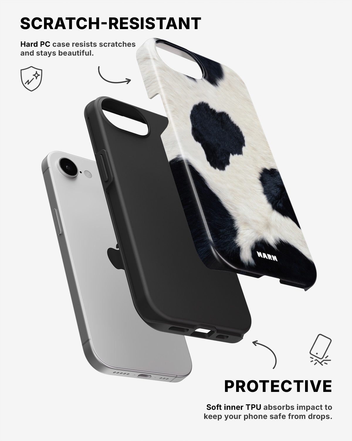 iPhone SE (2020/2022) Tough Case – Cow Skin - View 2