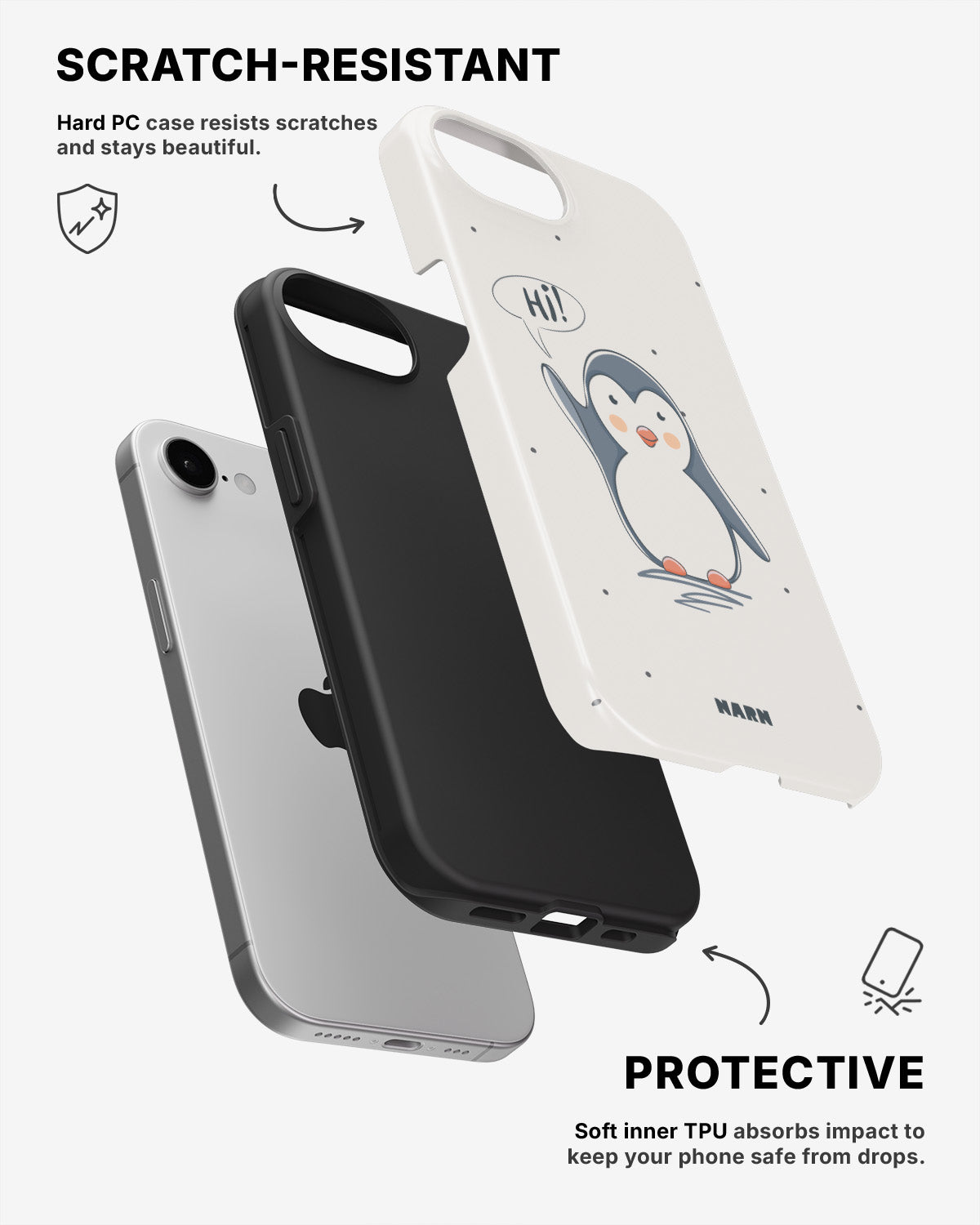 iPhone SE (2020/2022) Tough Case – Cute Penguin - View 2