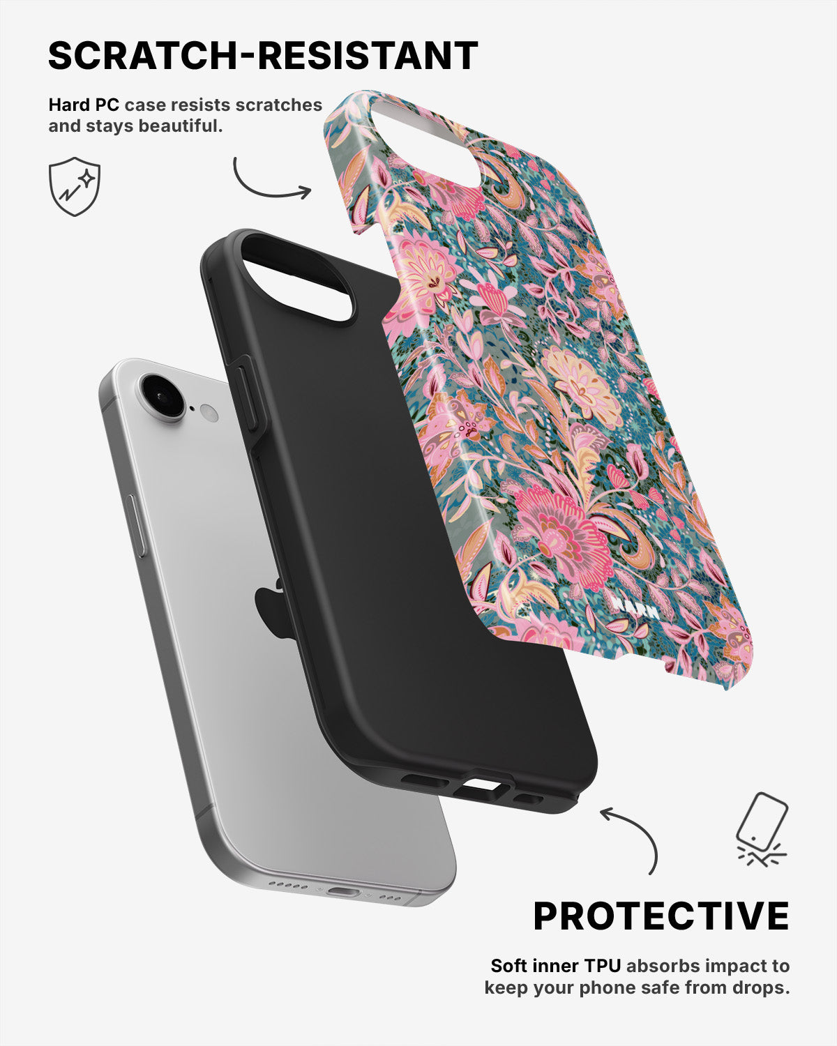 iPhone SE (2020/2022) Tough Case – Fantasy Flowers - View 2