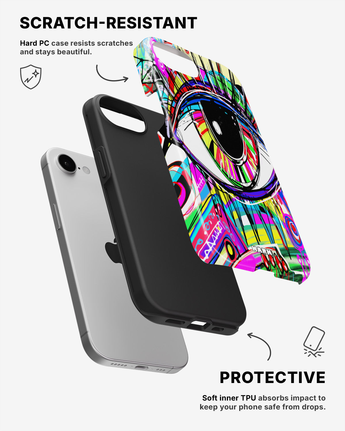 iPhone SE (2020/2022) Tough Case – Abstract Eye - View 2