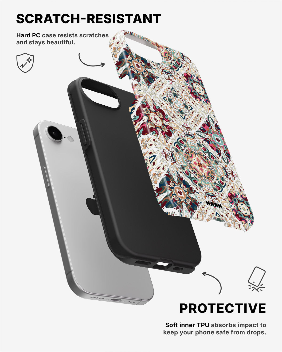iPhone SE (2020/2022) Tough Case – Luxury Tile - View 2