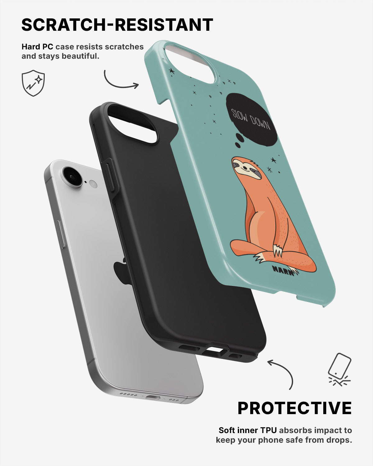 iPhone SE (2020/2022) Tough Case – Slow Down Sloth - View 2