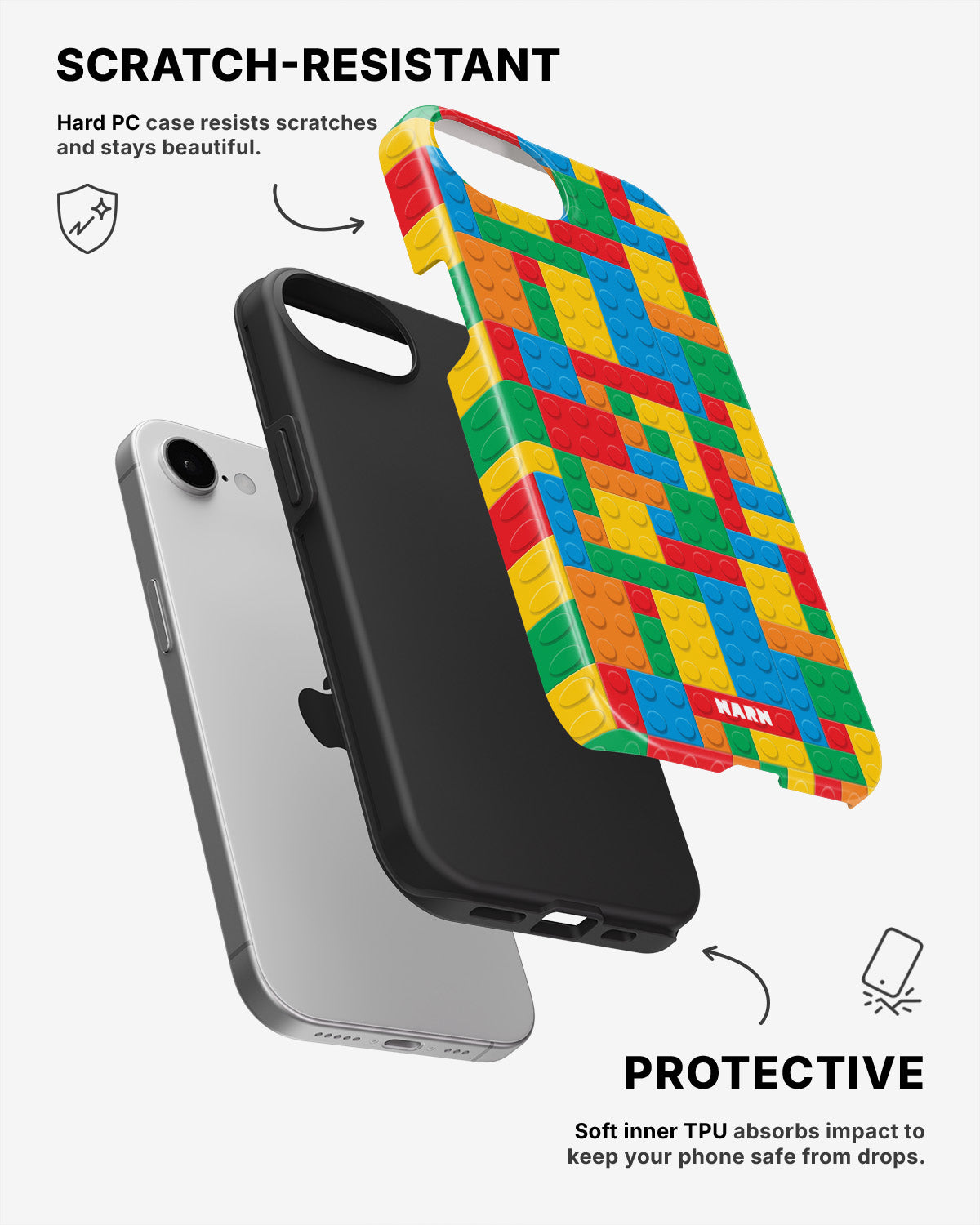 iPhone SE (2020/2022) Tough Case – Building Bricks - View 2