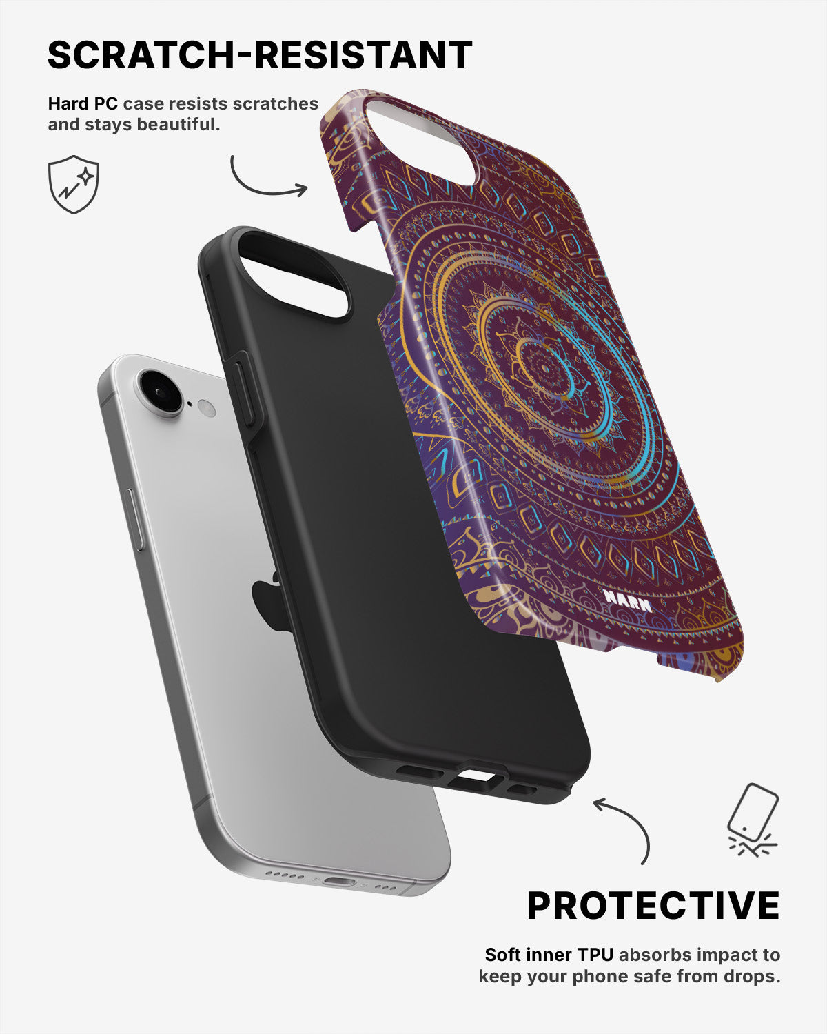 iPhone SE (2020/2022) Tough Case – Royal Mandala - View 2