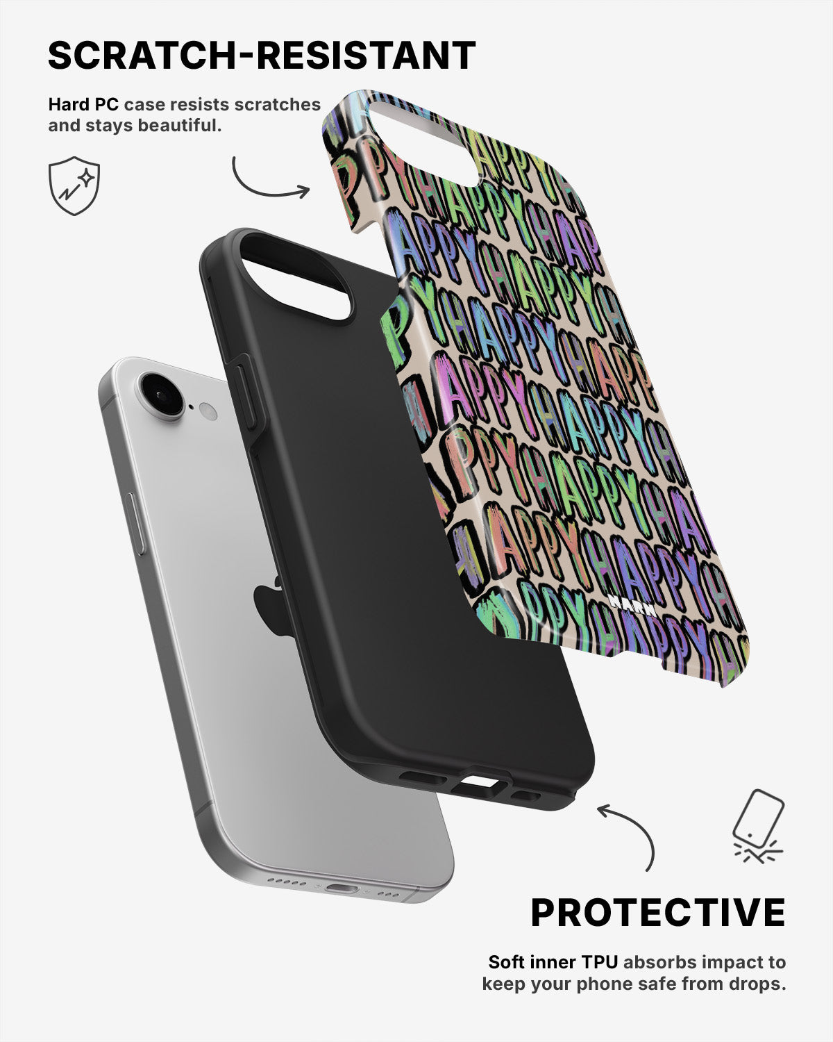 iPhone SE (2020/2022) Tough Case – Happy - View 2