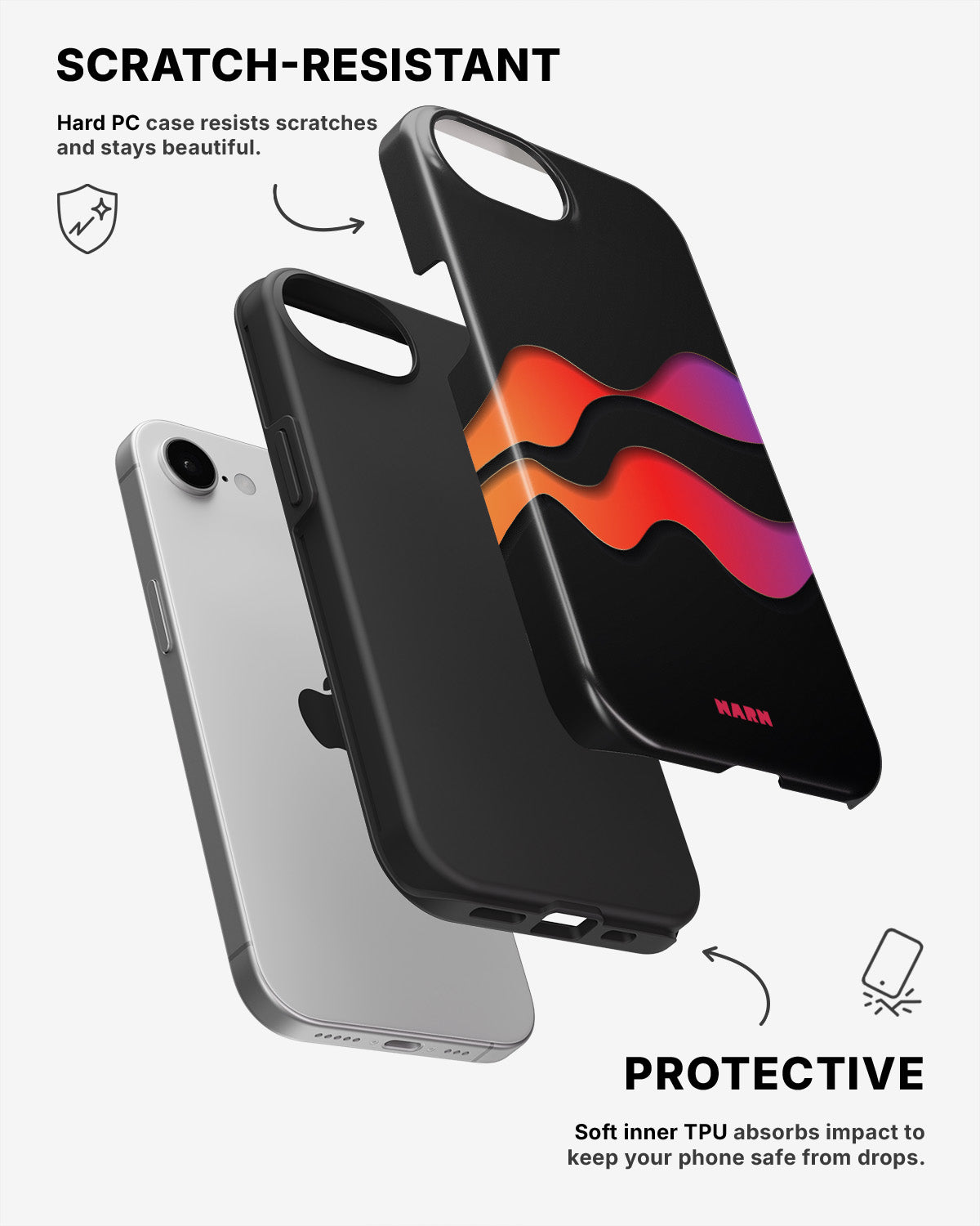 iPhone SE (2020/2022) Tough Case – Color Wave - View 2
