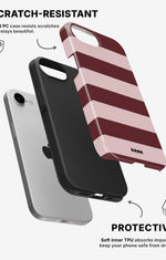 iPhone SE (2020/2022) Tough Case – Cranberry Stripe - View 2