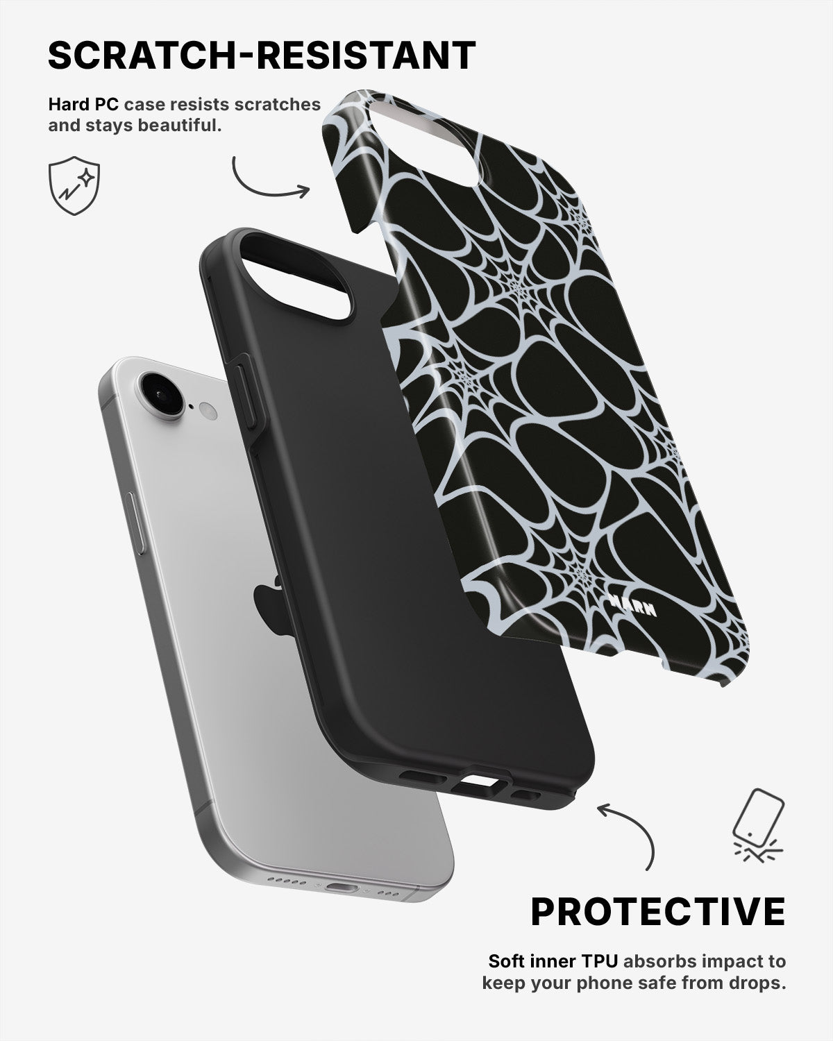 iPhone SE (2020/2022) Tough Case – Spiderweb - View 2