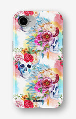 iPhone 7 / iPhone 8 Tough Case – Flowered Skulls - View 1