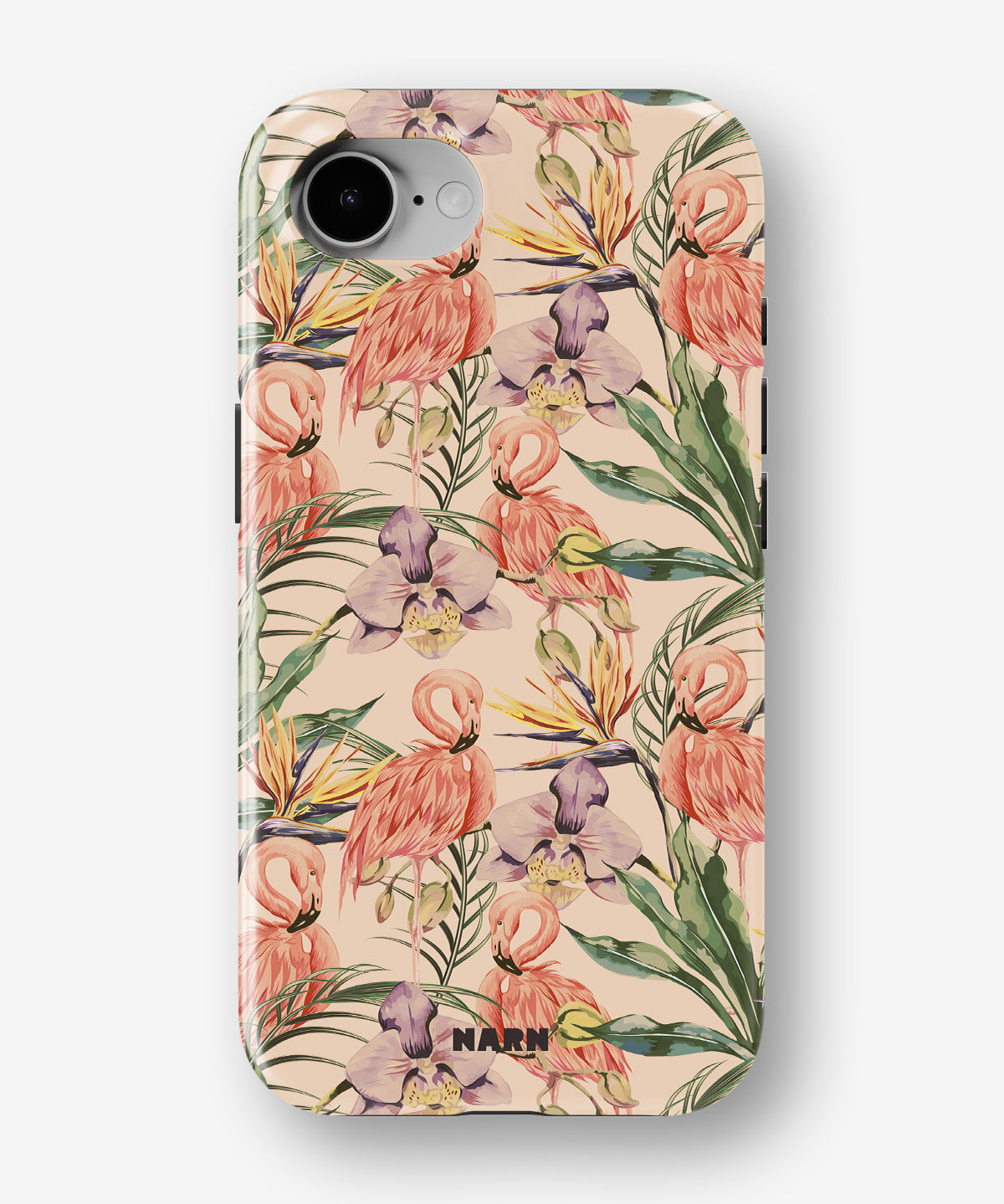 iPhone 7 / iPhone 8 Tough Case – Flamingos & Flowers - View 1