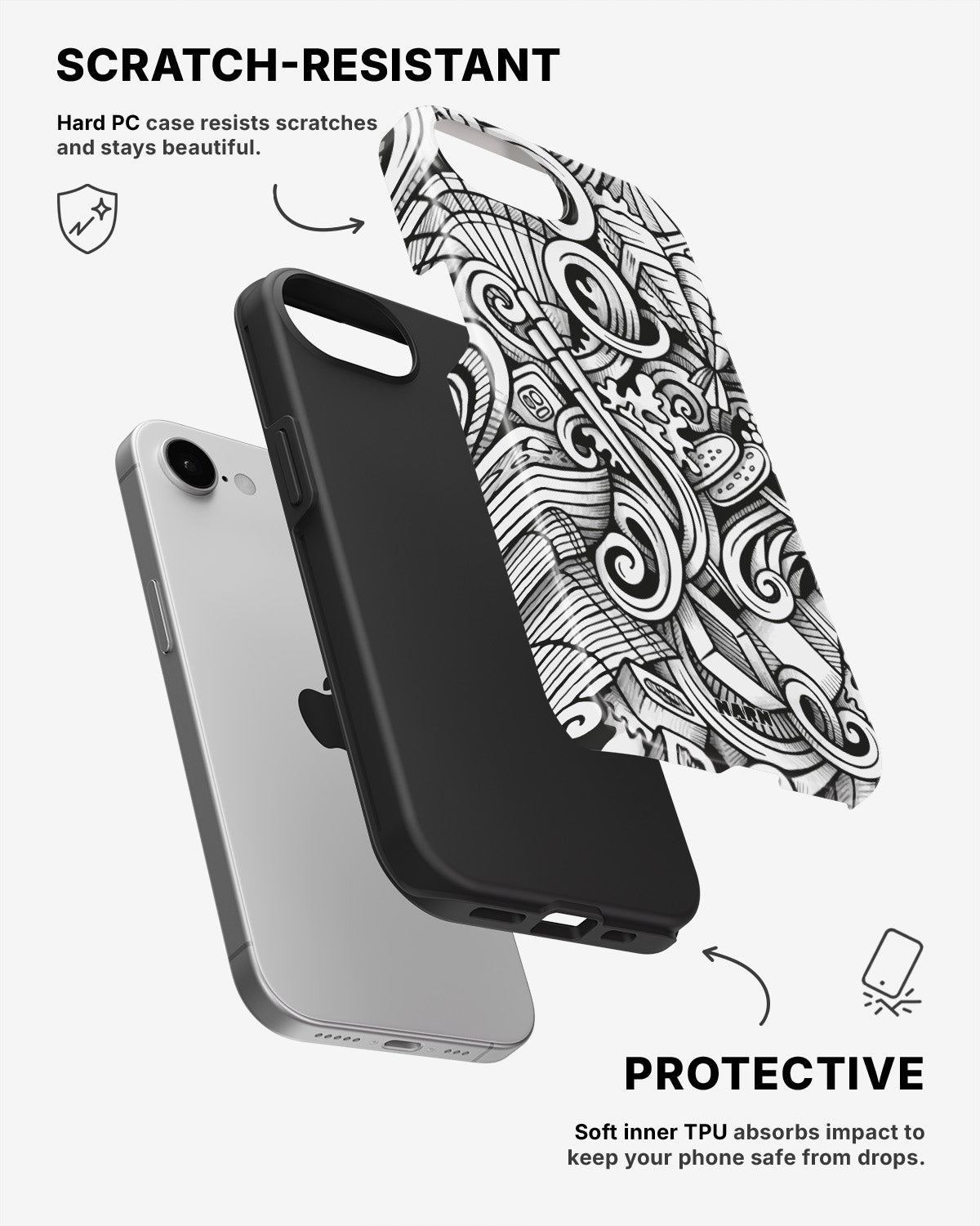 iPhone 7 / iPhone 8 Tough Case – Japanese Pattern - View 2