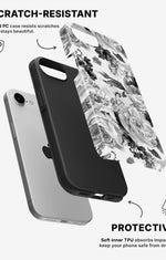 iPhone 7 / iPhone 8 Tough Case – Black & White Bloom - View 2
