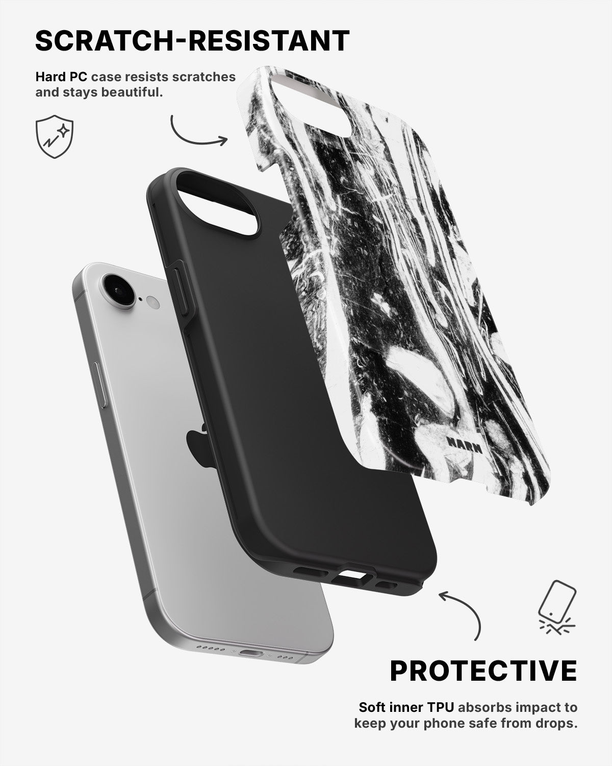 iPhone 7 / iPhone 8 Tough Case – Liquid Obsidian - View 2