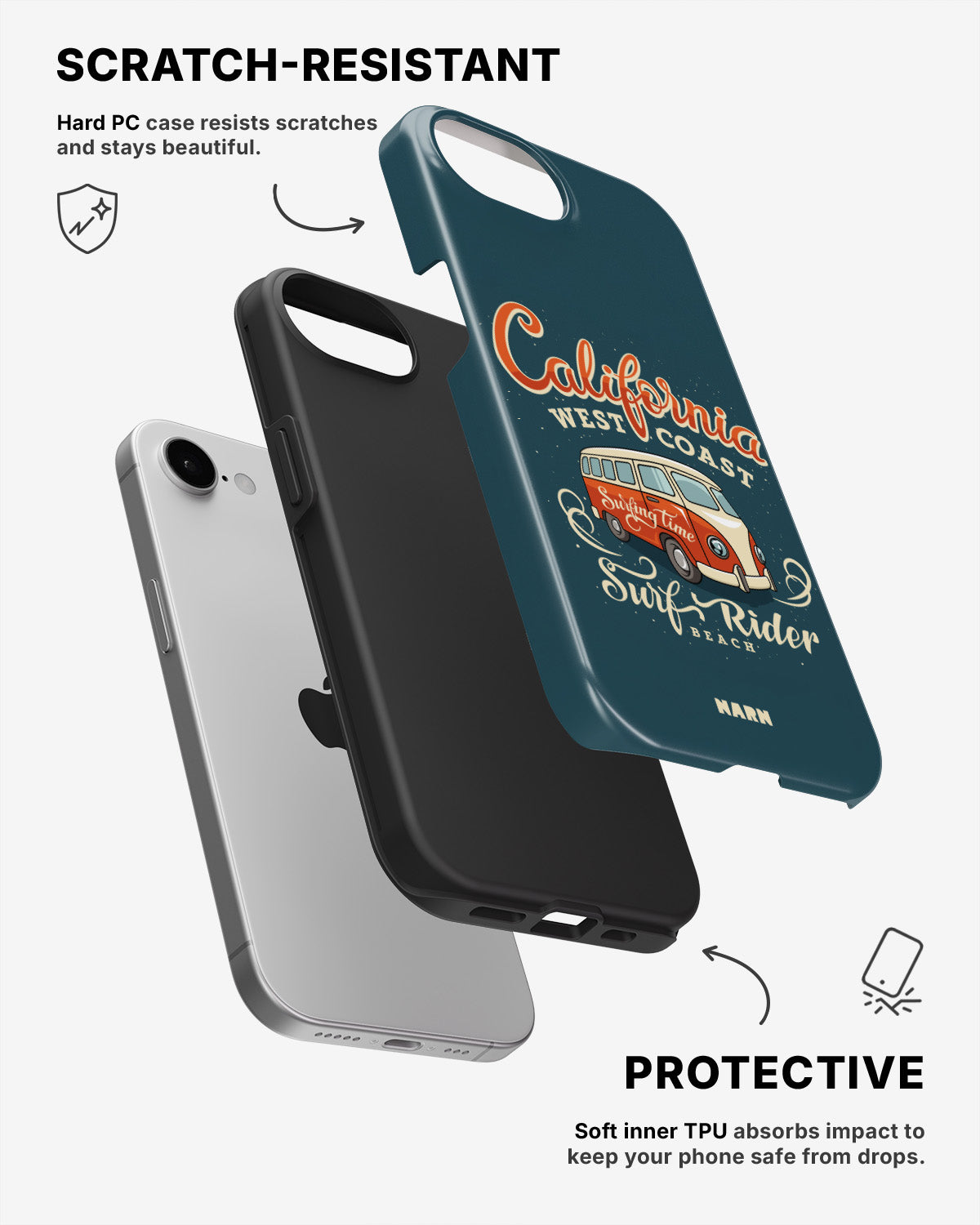 iPhone 7 / iPhone 8 Tough Case – California Surf - View 2