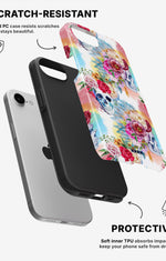 iPhone 7 / iPhone 8 Tough Case – Flowered Skulls - View 2