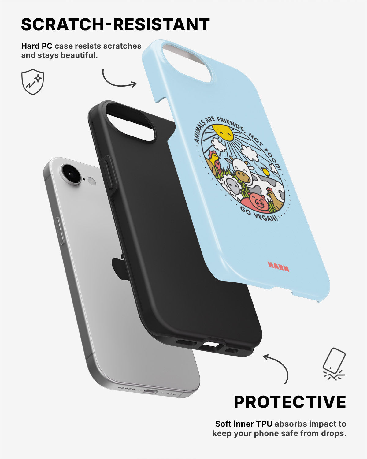 iPhone 7 / iPhone 8 Tough Case – Friends, Not Food - View 2