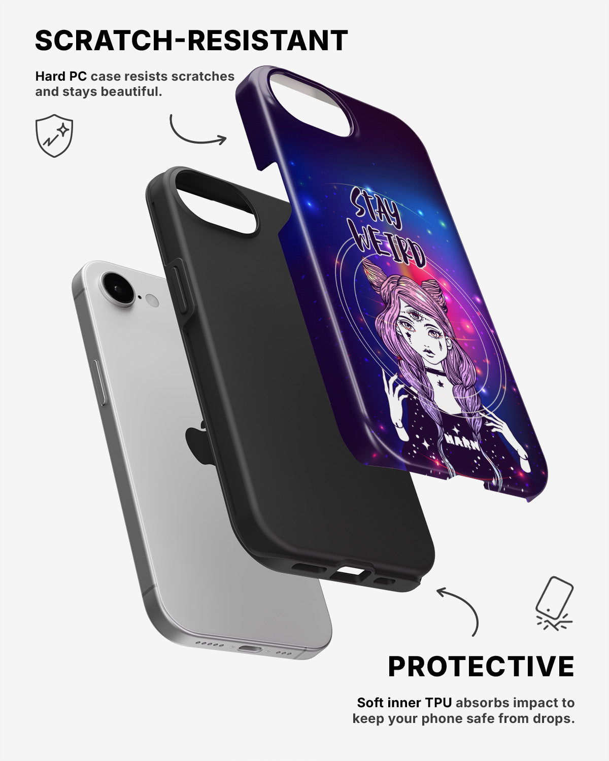 iPhone 7 / iPhone 8 Tough Case – Galactic Weird - View 2