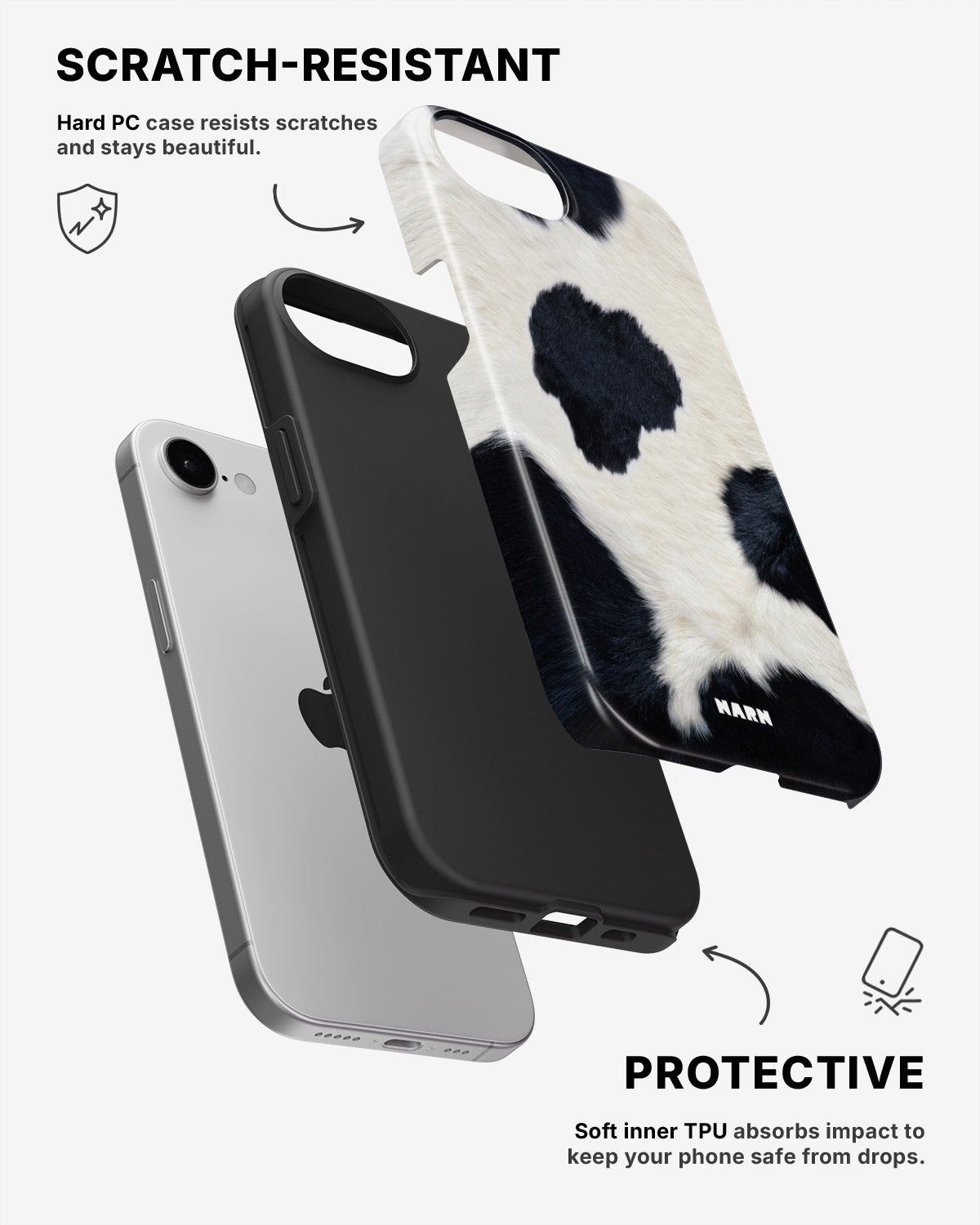 iPhone 7 / iPhone 8 Tough Case – Cow Skin - View 2