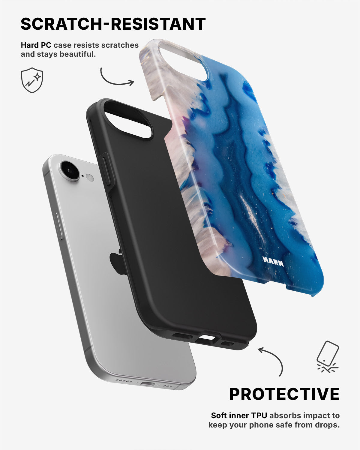 iPhone 7 / iPhone 8 Tough Case – Blue Agate - View 2