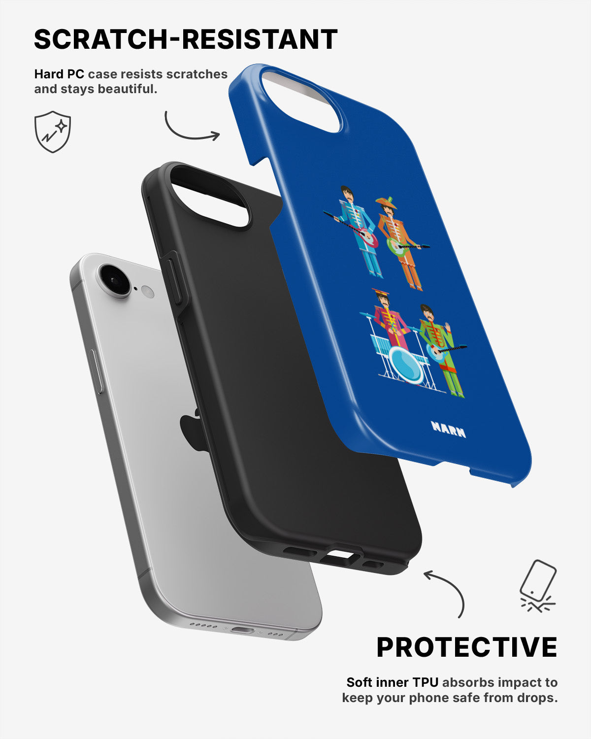 iPhone 7 / iPhone 8 Tough Case – Beatles Blue - View 2