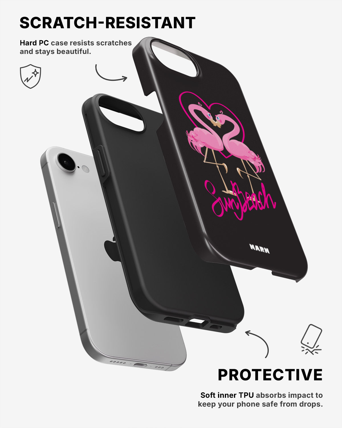 iPhone 7 / iPhone 8 Tough Case – Beach Flamingo - View 2