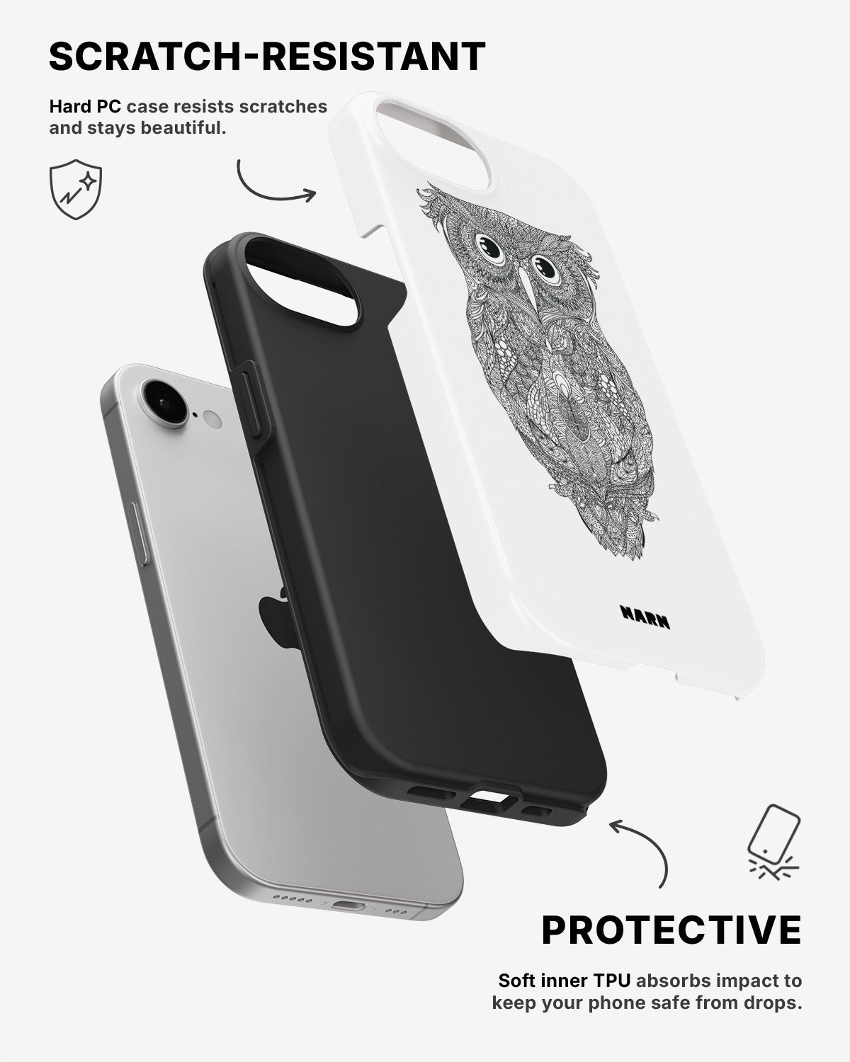 iPhone 7 / iPhone 8 Tough Case – Owl - View 2