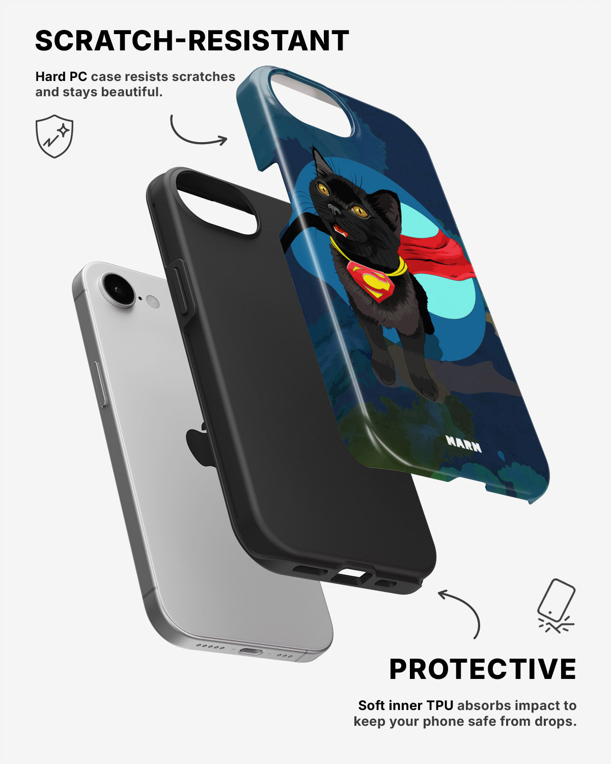 iPhone 7 / iPhone 8 Tough Case – Super Cat - View 2
